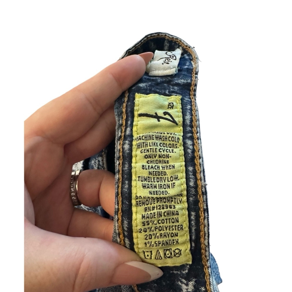 Indigo Rein Jeans Bleach Wash Blue Denim Jeans Stretchy Skinny Low Rise Y2K - Picture 7 of 10